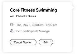 Image d'un agenda de réservations inclut avec un site web Wix Bookings.